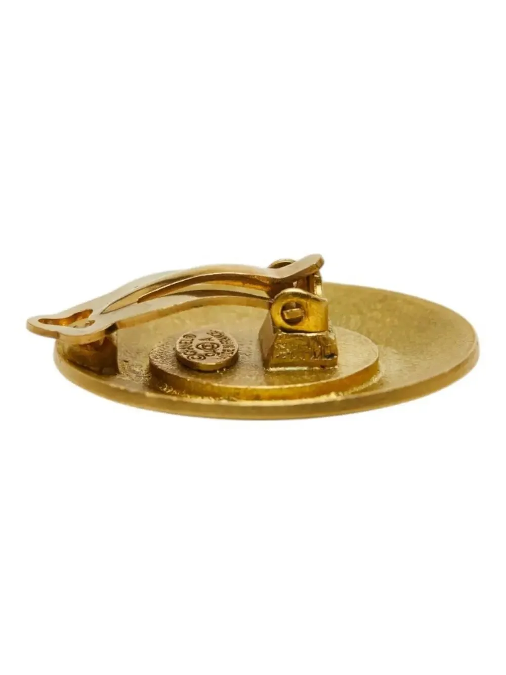 Chanel Cc Logo Round Clip-On Earrings #247024C65B
